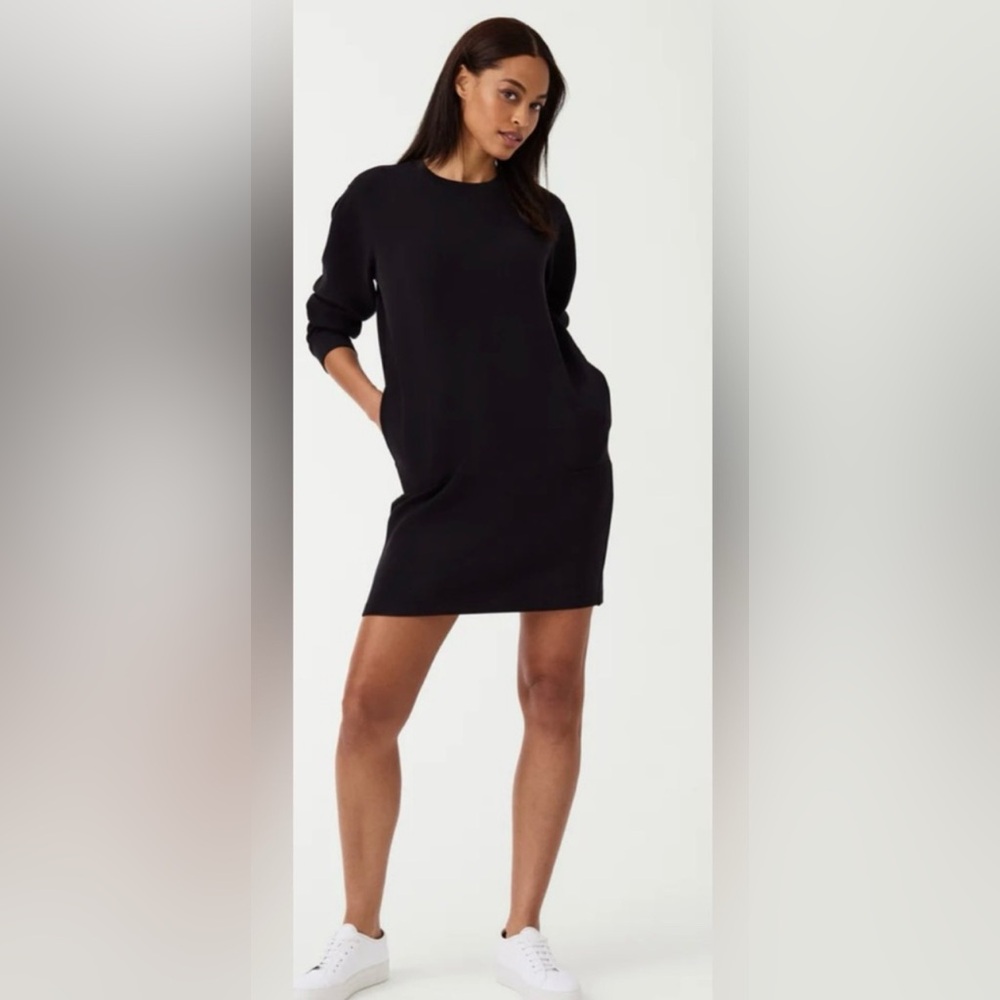SPANX Air Essentials Black Long Sleeve Dress